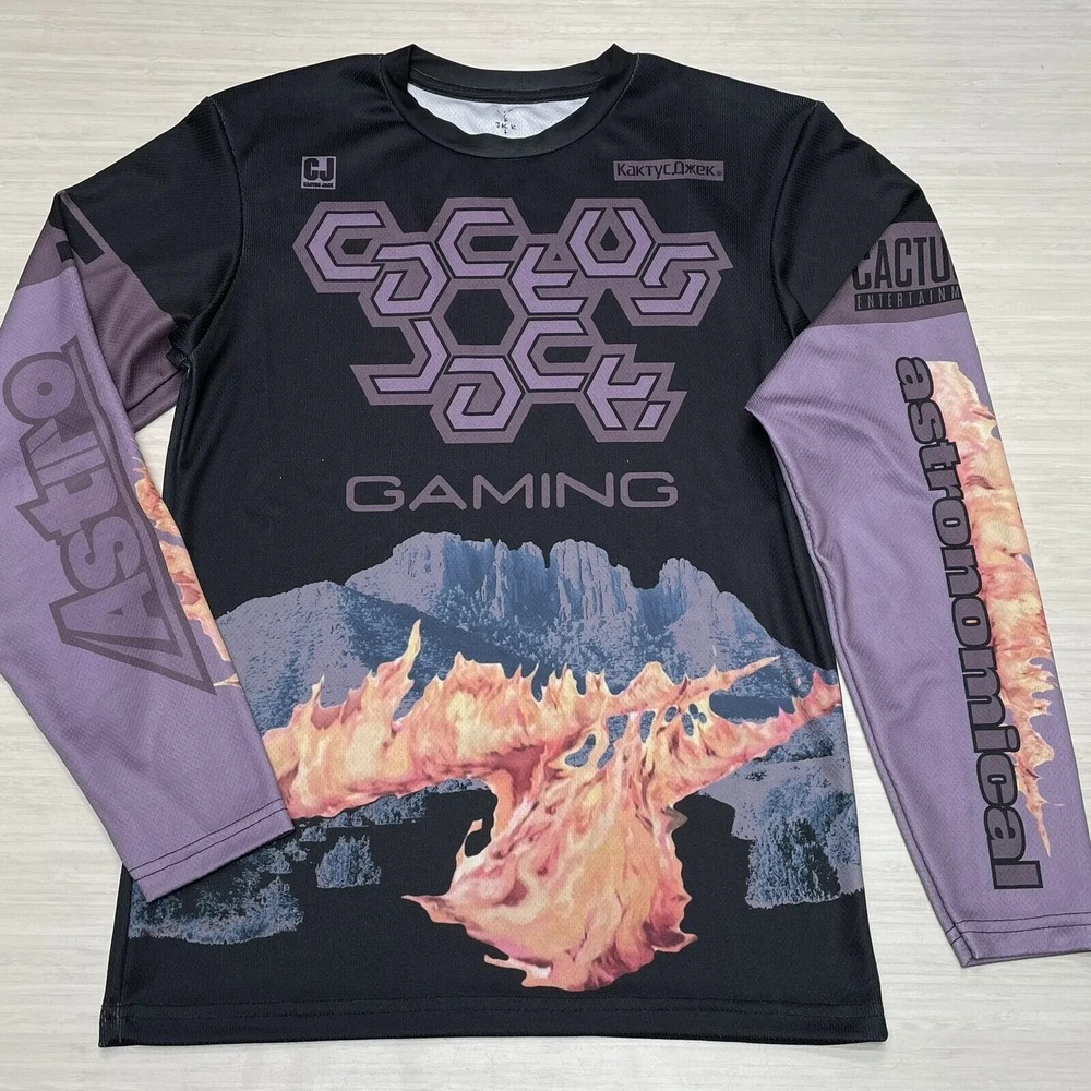 Travis Scott x Cactus Jack Gaming Jersey Long‎ Sleeve Black Astronomical Small